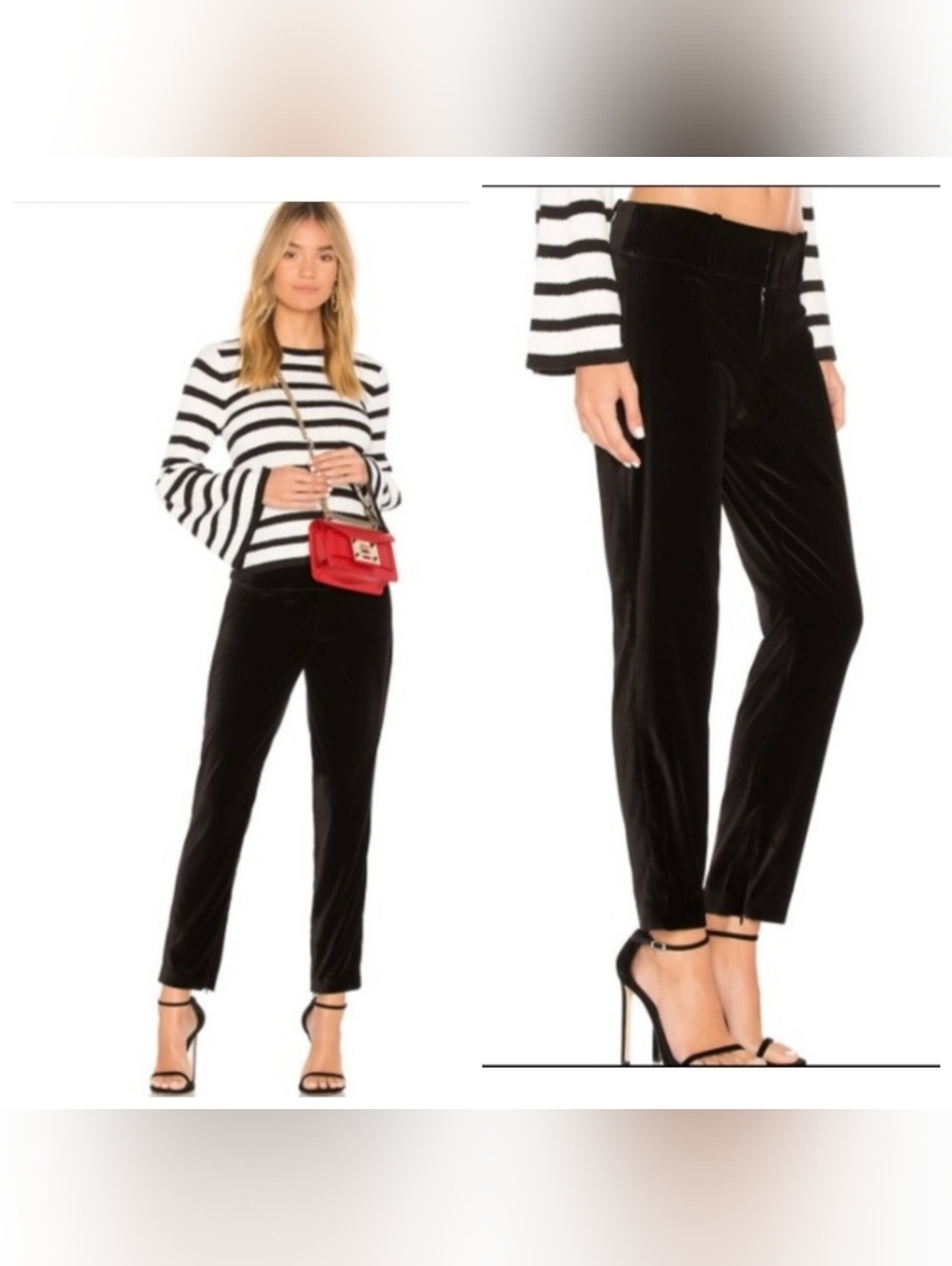 Alice + Olivia stacey slim velvet ankle pants - Picture 3 of 14